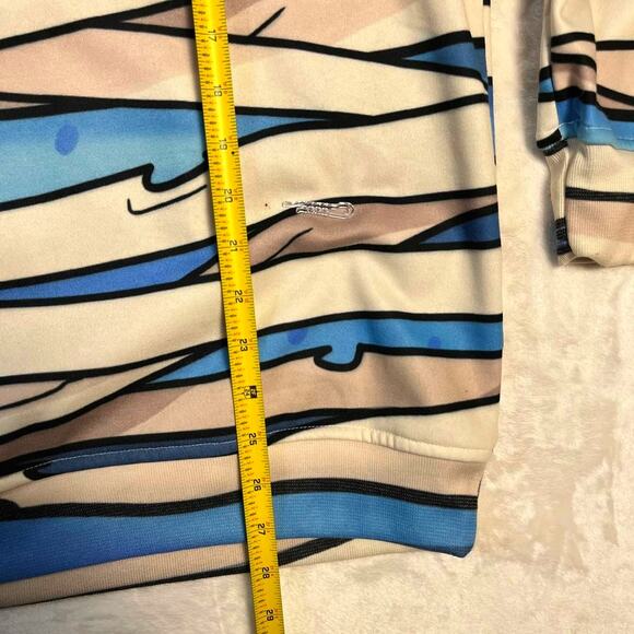 RageOn Mummy Wrap Sweatshirt Size Large White Beige Blue Aura Vibes Skate Emo - Picture 6 of 8